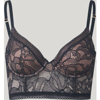 Wolford - Nets and Roses Crop Top Bra, Frau, black, Größe: 80A von Wolford