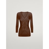 Wolford - Romance Net Top Long Sleeves, Frau, sugar almond, Größe: XL von Wolford