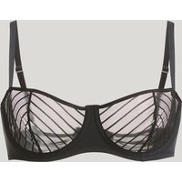 Wolford - Shadow Stripe Balconnet Bra, Frau, black, Größe: 70A von Wolford