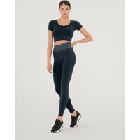 Wolford - Shiny Crop Top, Frau, black/pewter, Größe: S von Wolford