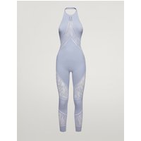 Wolford - Sporty Logo Net Jumpsuit, Frau, tempest, Größe: L von Wolford