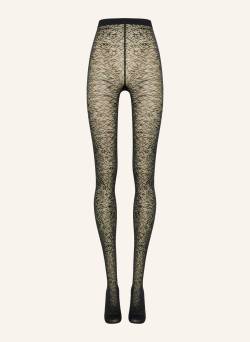 Wolford Strumpfhose Floral Jacquard 40 Den schwarz von Wolford