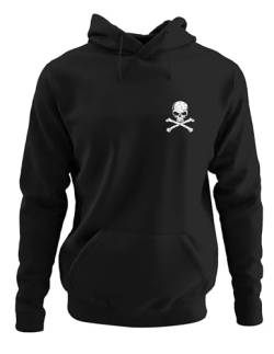 Wolkenbruch® Hoodie Totenkopf Skull Crossbones, schwarz, Gr.XXL von Wolkenbruch