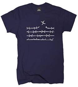 Wolkenbruch® T-Shirt Freiheit Stacheldraht, Navy, Gr.L von Wolkenbruch