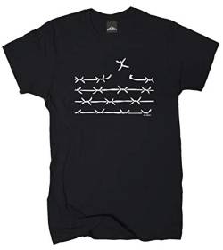 Wolkenbruch® T-Shirt Freiheit Stacheldraht, schwarz, Gr.XXL von Wolkenbruch