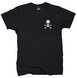 Wolkenbruch® T-Shirt Totenkopf Crossbones, schwarz, Gr.L von Wolkenbruch