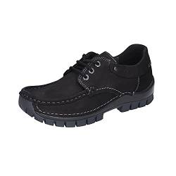 Wolky Comfort Schnürschuhe Fly - 16000 Nubukleder schwarz - 39 von Wolky