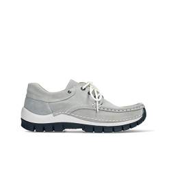 Wolky Comfort Schnürschuhe Fly Summer - 11206 Nubukleder hellgrau - 38 von Wolky