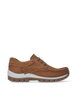 Wolky Fly Schnürschuhe Nubukleder Cognac Größe 42 von Wolky