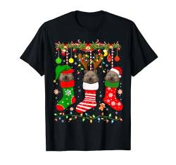 Wombat In Christmas Socks Lights Wombat Xmas T-Shirt von Wombat Christmas Gifts