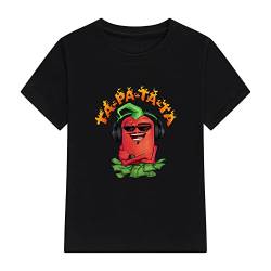 Children's 100% Cotton T T-Shirts Hemdens Merch Edison Pepper TA-PA-TA-TA Print Casual Family Clothing Fashion Tops Black(Medium) von Women