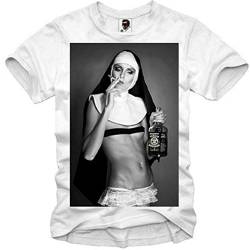 E1SYNDICATE T-T-Shirts Hemden Fallen Angel Smoking Whiskey Nun 666 Sinner ANTICHRIS(XX-Large) von Women