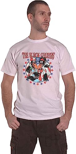 The Black Crowes T T-Shirts Hemden Americana Band Logo Official Mens White (Medium) von Women