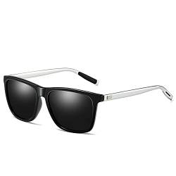 WondFans Freietaube Polarisierte Sonnenbrille für Männer im neuen Design (SCHWARZ-GRAU) von WondFans