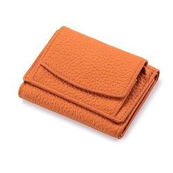 WondFans Hiziel Handgefertigte RFID-Geldbörse aus weichem Leder (ORANGE) von WondFans