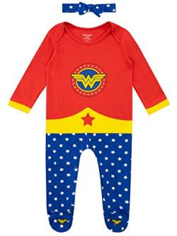 Wonder Woman Baby Mädchen Schlafstrampler und Stirnband Mehrfarbig 44-50 von Wonder Woman