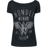 Wonder Woman - DC Comics T-Shirt - Freedom - S bis 4XL - für Damen - Größe 3XL - schwarz  - Lizenzierter Fanartikel von Wonder Woman