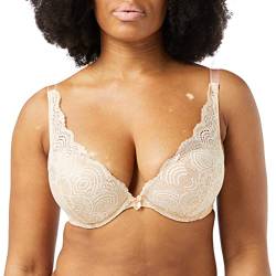 Wonderbra Damen Cleavage Triangle BH aus schimmernder Spitze mit natürlichem Push-Up Effekt , Triangle Bracreamy pearl, 80 E von Wonderbra