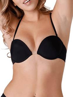 Wonderbra Damen Multiposition Bra variabler Push-Up BH mit vielen Verstellmöglichkeiten , Multiplunge Pus upschwarz, 85B von Wonderbra