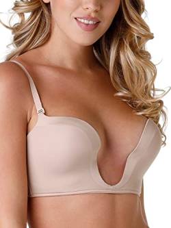 Wonderbra Damen ULTIMATE PLUNGE Push-Up BH mit tiefem Ausschnitt , Plunge Braskin, 75F von Wonderbra