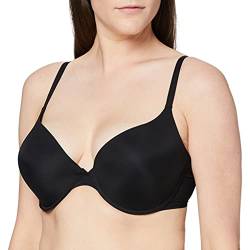 Wonderbra Damen Ultimate Silhouette T-Shirt BH aus Mikrofaser und Baumwolle nahtlos natürlicher Push-Up Effekt , Silhouette Micro BHschwarz, 85B von Wonderbra