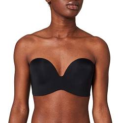 Wonderbra Damen Ultimate Strapless trägerloser BH nahtlos starker Halt Push-Up , Strapless-BHschwarz, 80E von Wonderbra