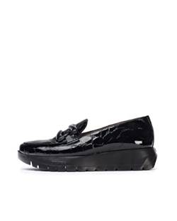 Wonders Black Yara Moccasin para Mujer Black 38 von Wonders