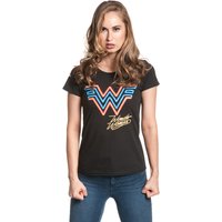 Wonderwoman Retro Damen T-Shirt schwarz von Wonderwoman