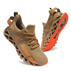 Wonesion Schuhe Herren Laufschuhe Straßenlaufschuhe Herren Sneaker Leichtathletikschuhe Schuhe, Gold, EU39 von Wonesion