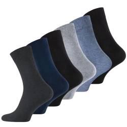 Wonky Line Herren-Socken aus Baumwolle, 6 Paar, Multipack, weich, atmungsaktiv, Business-Socken, Lässige und formelle Wadensocken, 40-45, 6x Mix von Wonky Line
