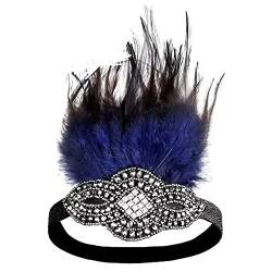 Wooauto 1920er Jahre Flapper Stirnband Damen Diamant-Haarband Party Prom Braut Haarreif Vintage Kristall Kopfschmuck Great Gatsby Damen Kostüm Accessoires für Frauen,Typ 03 von Wooauto