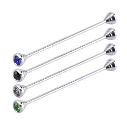 Wooauto Anstecknadel Broschen-4 Farben Party Brosche Mode Kragen Brosche Krawatte Business Herren Anzug Bar Brosche Schmuck Hochzeit Formal Revers Hemd Kragen Pin Krawatte Clip Bar Kette,Typ 1 von Wooauto