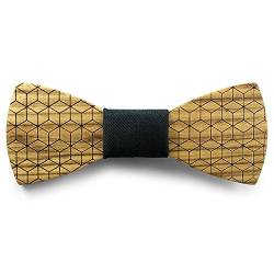 WoodForU Men's Bow Tie black black One size von WoodForU