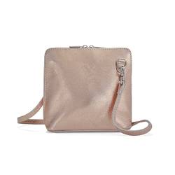 Kleine Vera Pelle Handtasche Echtleder Crossbody Tasche für Frauen Italienische Mini Umhängetasche Hochwertiger Riemen (Roségold), rose gold von Woodland Leather