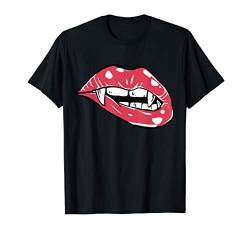 Sexy Vampir - rote sexy Lippen Design - lustiges Halloween T-Shirt von Woodpacker11Designs - Sexy Vampir Lippen