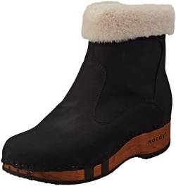 Woody Damen Elke Stiefelette, geöltes Leder Nero, 39 EU von Woody