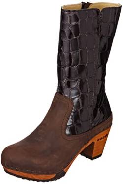 Woody Damen Marion Stiefelette, Fettleder Caffe-Brown, 39 EU von Woody