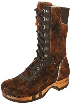 Woody Damen Ramona Halblange Stiefel, Natur Fell, 42 EU von Woody