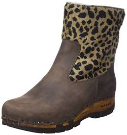 Woody Damen Sandra Halblange Stiefel, Fettleder Caffe-Fell Pantera, 40 EU von Woody