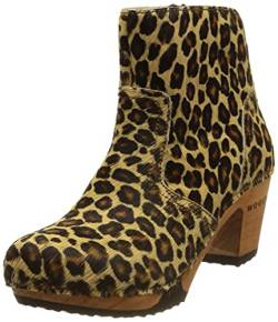 Woody Damen Tanja Stiefelette, Fell Leopard, 42 EU von Woody