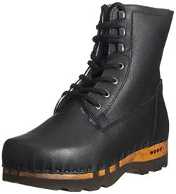 Woody Herren Pascal Halblange Stiefel, Glattleder geprägt Nero, 43 EU von Woody