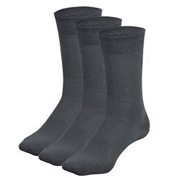 Wool Rockers Merino-Socken, 3er Pack, für Damen & Herren, für Freizeit & Alltag ideal, angenehmes Tragegefühl (anthrazit, 39-42) von Wool Rockers