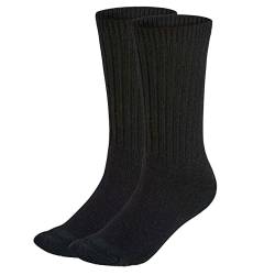 Wool Rockers Merino-Winter-Socken Classic, 2er Pack, hoher Merinowolle-Viskose-Kashmir-Anteil, für Damen & Herren, für Outdoor und im Alltag, weich und atmungsaktiv, 35-38, schwarz von Wool Rockers