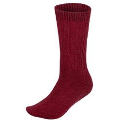 Wool Rockers Merino-Winter-Socken Premium, 70% Merinowolle, für Damen & Herren, Outdoor und im Alltag, weich, mitteldick und atmungsaktiv (rot, 43-47) von Wool Rockers