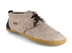 WoolFit Nomad - Barfußschuhe-Hausschuhe Hybrid aus 100% Wolle - Unisex - Ideal zum Barfußlaufen für Anfänger, beige, Gr. 38 von WoolFit