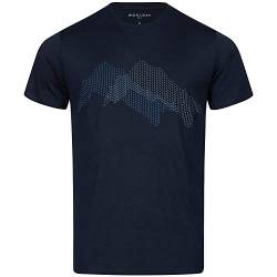 Woolday I Merino T-Shirt Herren Rundhals aus 100%, superfeiner Merinowolle mit Aufdruck I Stoff aus Deutschland, genäht in Portugal I Navy Blau I M von Woolday