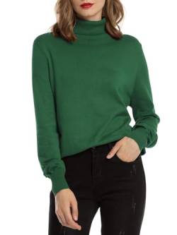 Woolen Bloom Rollkragenpullover Damen Langarm Strickpullover Weich Rippstrick Pulli mit Stehkragen Elegant Strickpulli Rolli Sweater für Herbst Winter von Woolen Bloom