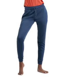 Damen-Jogginghose aus Merinowolle, feuchtigkeitsableitend, atmungsaktiv, geruchshemmend, Blau (Deep Sea), M von Woolly Clothing Co