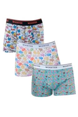 Wooster WOOSTERBOXER Herren Boxershorts - 3 Pack (DE/NL/SE/PL, Alphanumerisch, L, XXL, Regular, Regular, weiße, Minze) von Wooster