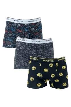 Wooster WOOSTERBOXER Herren Boxershorts - 3 Pack (DE/NL/SE/PL, Alphanumerisch, M, XXL, Regular, Regular, SCHWARZ) von Wooster